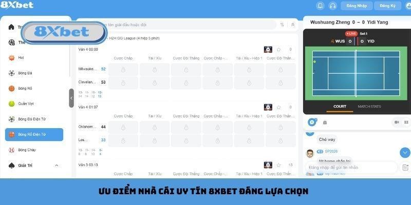Ưu điểm nhà cái uy tín 8xbet đáng lựa chọn